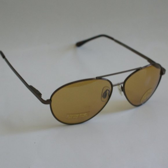 NWT True Vintage 90's Classic silver mirror aviator sunglasses w/ spring hinges - Picture 5 of 7